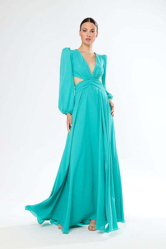 VESTIDO LARGO DANIELA CUT OUT