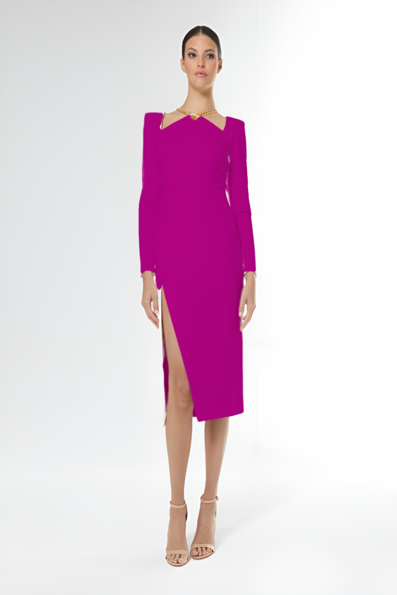 Vestido de fiesta collar cadena
