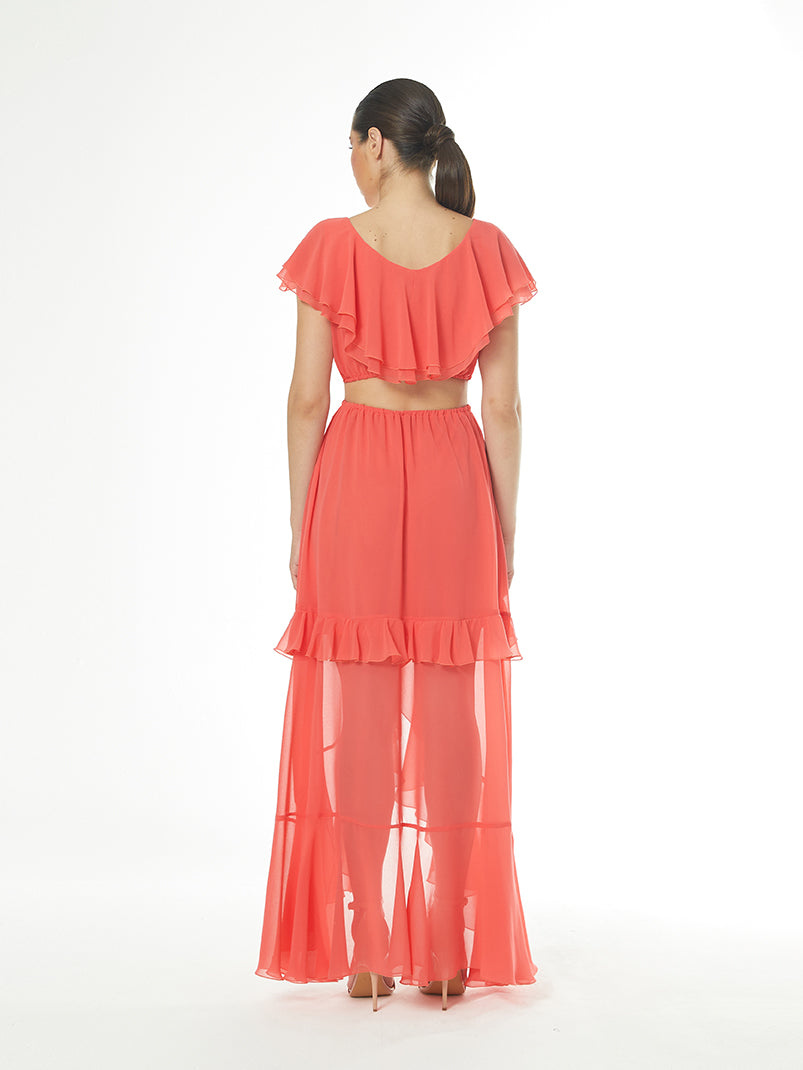Vestido de fiesta cut out