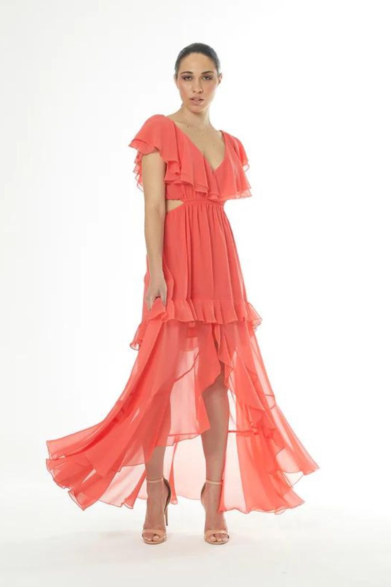 Vestido de fiesta cut out
